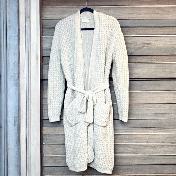 Saranoni Waffle Knit Robe Size Large Custom Knit Luxuriously Soft Retail $119 - Picture 1 of 9